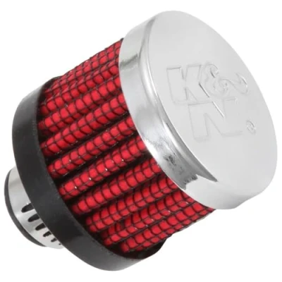 Image of K&amp;N Vent Air Filter/ Breather: High Performance, Premium, Washable, Engine Filter: Flange Diameter: 0.3125 In, Filter Height: 1.125 Length: 0.4375 Shape: Breather, 62 2470