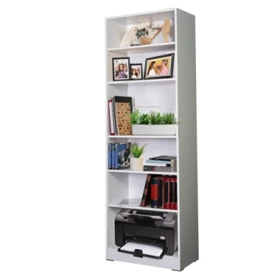 Image of Absolute Deal Tall Narrow Bookcase Storage Unit With Adjustable Shelving Furniture For Living Room Home Office, White, 60 x 29 180 cm