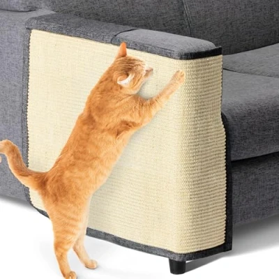 Image of Navaris Cat Scratch Furniture Protector Natural Sisal Sofa Protectors from Cats Couch Scratcher Shield Mat Right