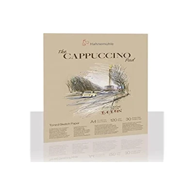 Image of Hahnemühle The Cappuccino Pad, 120 g/m², 30 Sheets/60 Pages, Sketch Paper, Tinted Cartridge Paper (A4)