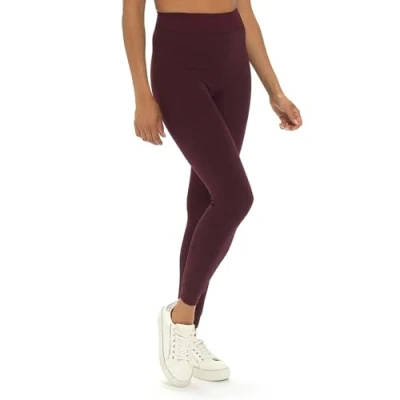 Image of Ladies Velvet Plush Thermal Leggings SK1256 Plum Marl M L