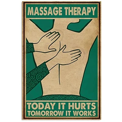 Image of Massage Therapist,12 * 8 Inches Vintage Funny Poster Wall Decor Art Gift Retro Picture Metal Sign