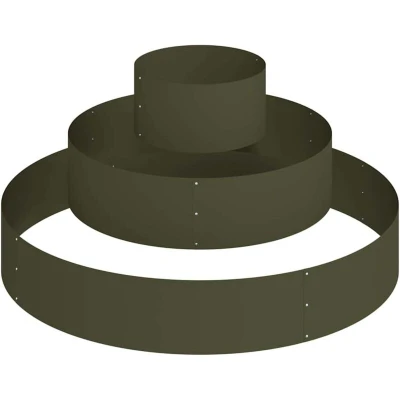 Image of vidaXL Metal Planter Steel/Olive Green Powder Coated Steel Ø 120 cm