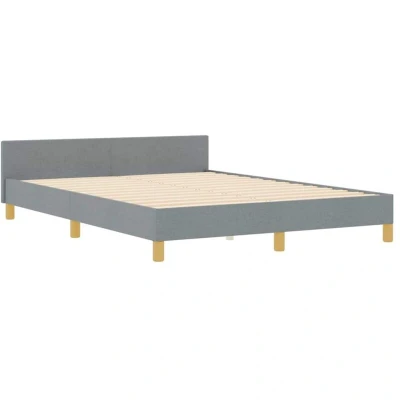 Image of Bed Frame Light Grey, 140x190 cm, Fabric Vidaxl