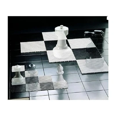Image of rolly toys Small Chess and Checker Game Board 15 x cm Black White 218950