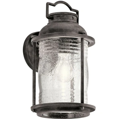 Image of Ashland Bay 1 Light Medium Outdoor Wall Lantern Zinc IP44, E27