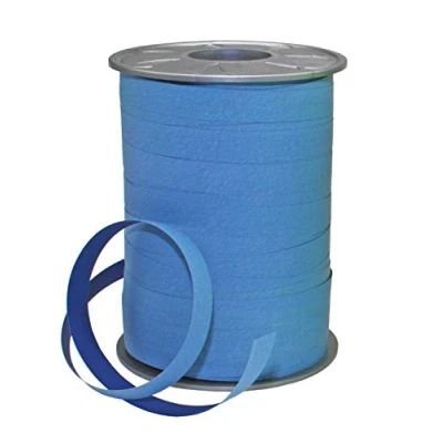 Image of C.E. Pattberg Präsent Bicolour Curling Ribbon Blue Light 10 mm width, 200 m length