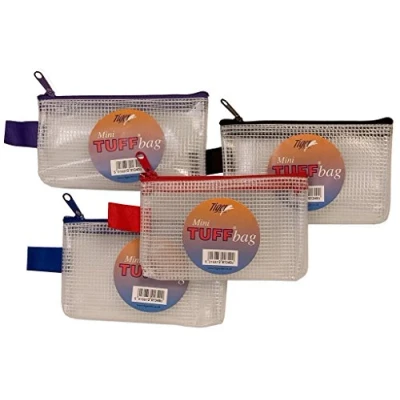 Image of 12 x Mini Tuff Bags Heavy Duty Strong Weatherproof Storage Zip Wallet Cases