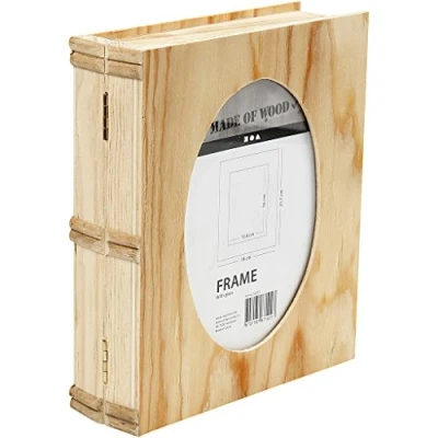 Image of Book Box, size 21,7x18 cm, thickness 5,6 plywood, 1pc, hole 16x10,8