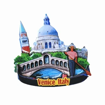 Image of 3D Venice Italy Fridge Magnet Souvenir Gift Wood Craft Collection