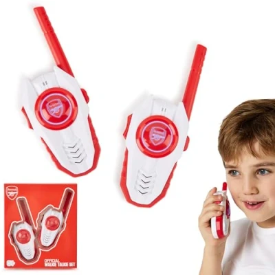 Image of Arsenal FC Officially Licensed Walkie Talkie 2 Pack Set Easy to Use Durable Ideal Kids Outdoor Toy Gift for Young Gunners Supporters