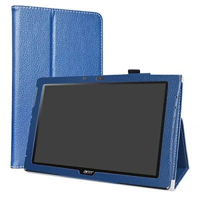 Image of LiuShan Acer Iconia One 10 B3 A40 Case, PU Leather Slim Folding Stand Cover for 10.1&quot; Tablet,Blue
