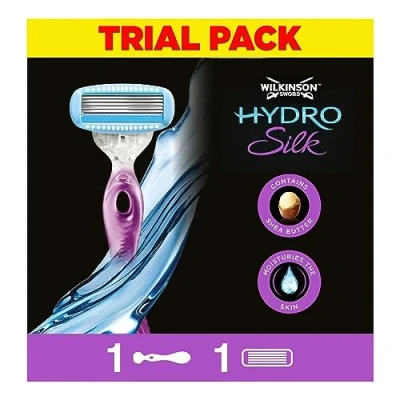 Image of Wilkinson Sword Hydro Silk Women&#039;s Razor with 1 Blade and Holder, Pack of