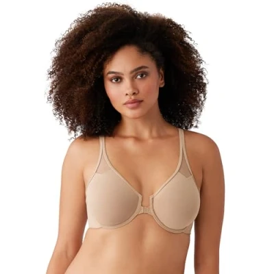 Image of Wacoal Women&#039;s Front Close T Back Bra 32C Toast