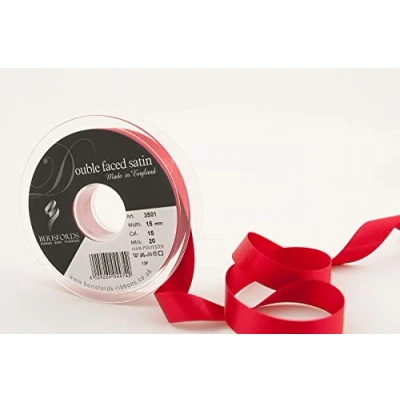 Image of Berisfords Ribbon, Red, 20m