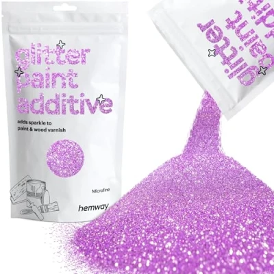 Image of Glitter Paint for Walls Lavender Purple Additive Emulsion Latex Acrylic Sparkles Microfine Interior Painting 100g / 3.5oz