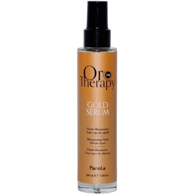 Image of Fanola Orotherapy Hair Fluid, Treatment Filled with Gold to Improve Manageable Giving Body and Lightness, Anti Frizz Split Ends Action, 100ml