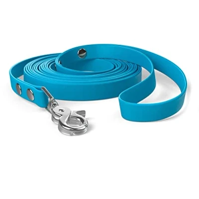 Image of 5m drag leash, dog hand loop, cyan blue, very sturdy, dirt and water repellent