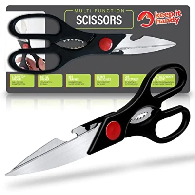 Image of 2pk Kitchen Scissors Set Multifunction for Use Heavy Duty Shears Food Sharp Scissor Meat,Poultry, Herb
