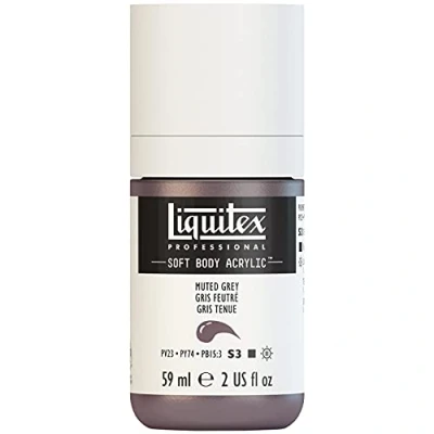 Image of Liquitex Acrylic Paint, Muted Grey, 59 ml (Pack of 1)