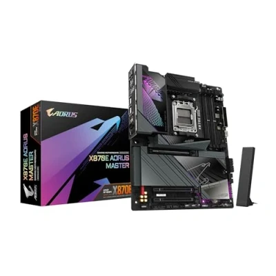 Image of GIGABYTE X870E AORUS Master AMD AM5 LGA 1718 Motherboard, ATX, DDR5, 4X M.2, PCIe 5.0, USB4, WIFI7, 5GbE LAN, EZ Latch, 5 Year Warranty