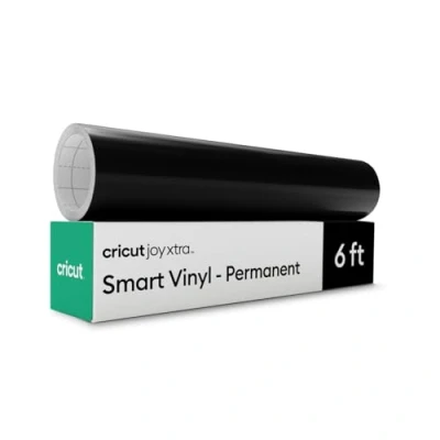 Image of Cricut Smart Vinyl Permanent, Black, 9.5 in x 6 ft Bulk (1)