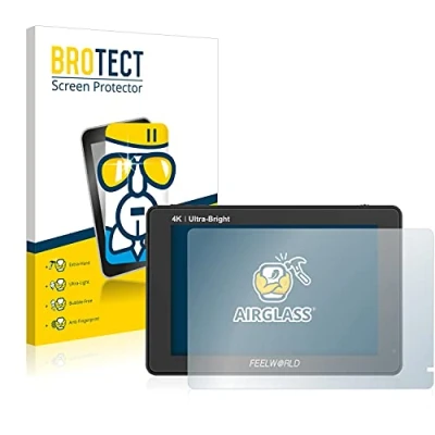 Image of brotect Glass Screen Protector Film compatible with Feelworld LUT7 7&quot; Foil 9H Protection [Scratch Resistant, High Clarity]