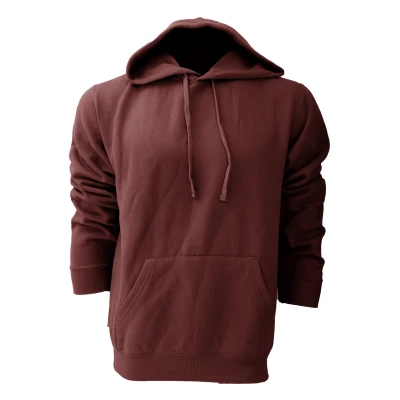Image of Russell Athletic Colour Mens Hooded Sweatshirt / Hoodie (Burgundy) Size Large