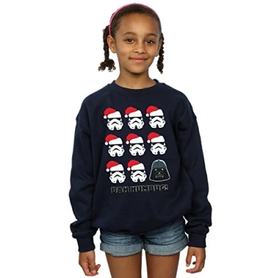 Image of Star Wars Girls Christmas Humbug Sweatshirt 12 13 Years Navy Blue