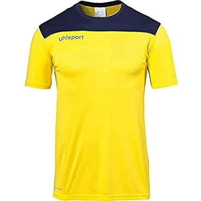 Image of Kempa Men&#039;s Offense 23 T Shirt, Lime Yellow/Navy/azurbl, XXX Large