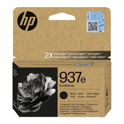 Image of HP 937E EvoMore Original Ink Cartridge High Yield Black 4S6W9NE