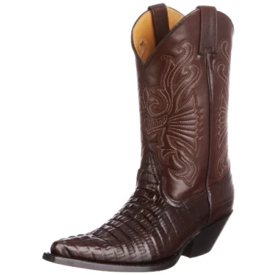 Image of Grinders Unisex Brown Leather Western Cowboy Boots Carolina Size EU 44
