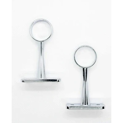 Image of Wardrobe rail support Centre Brackets 19 mm Chrome finish Fittings included Pack of 4(19mm Brackets, Chrome)