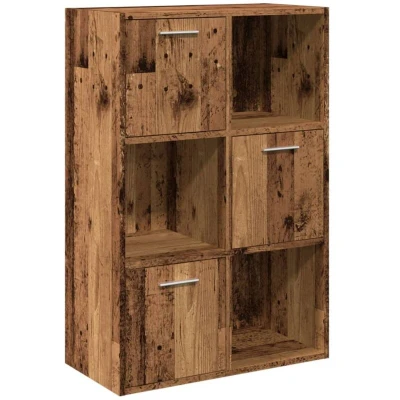 Image of vidaXL Bookshelf Old Wood 60.5x30x90 cm Engineered