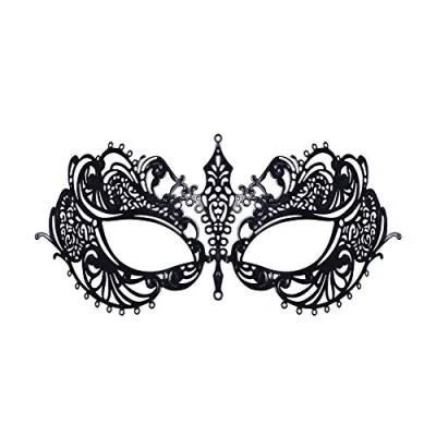 Image of Bristol Novelty EM138 Filigree Blooming Mask, Women, Black