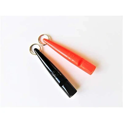 Image of ACME NEW 210.5 Dog Whistle (Pair black and day glo orange)