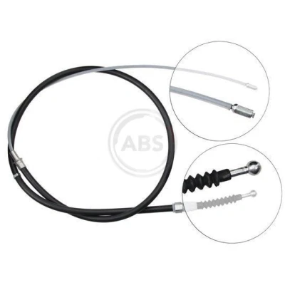Image of 6R0609721K Brake Cable A.B.S. K13756 1642mm Disc for left hand/right hand drive vehicles VOLKSWAGEN: Polo V Hatchback, SEAT: Ibiza 4