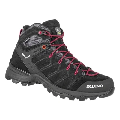 Image of SALEWA Ws Alp Mate Mid Ptx, Black Out/Virtual Pink, 6.5, FEMALE
