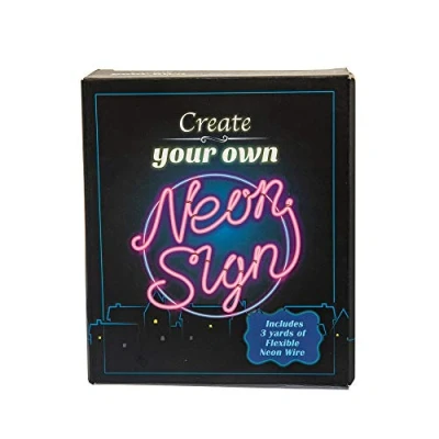 Image of Funtime Gifts Create Your Own Neon Sign Kit DIY Light Up Art for Home