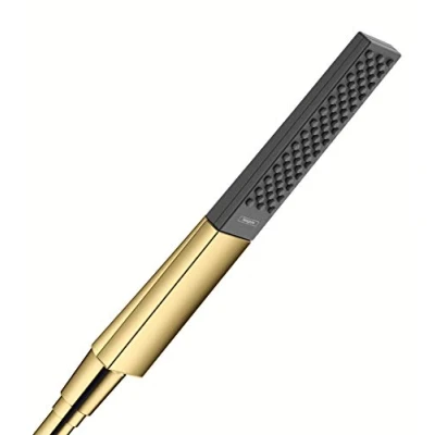 Image of hansgrohe Rainfinity Water Saving Shower Head 100 mm PowderRain Polished Gold Look