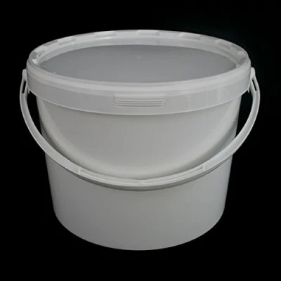 Image of Pack of 10 x 16 Litre Airtight Food Grade White Catering Mixing Plastic Buckets with Lids Heavy Duty Industrial Kitchen Quality