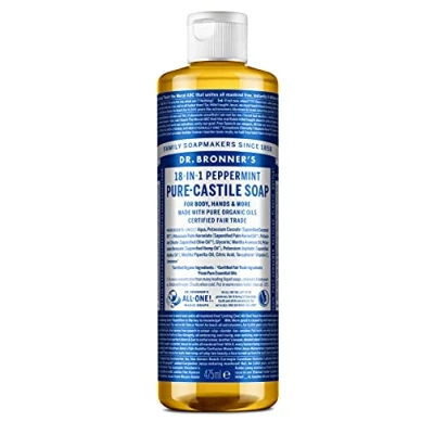 Image of Dr Bronner&#039;s Peppermint Castile Liquid Soap 473ml