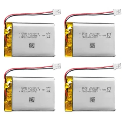 Image of EEMB Lithium Polymer Battery 3.7V 1100mAh 603449 Lipo Rechargeable Pack with wire JST connector for Radio and Bluetooth Speaker confirm device &amp; polarity before purchase(4)