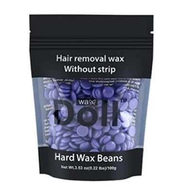 Image of No Strip Depilatory Hot Film Hard Wax Beads Waxing Hair Removal Beans 100(gram)