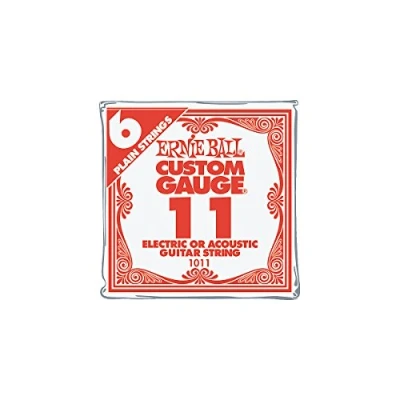Image of Ernie Ball Nickel Plain Single Guitar String .011 6 Pack