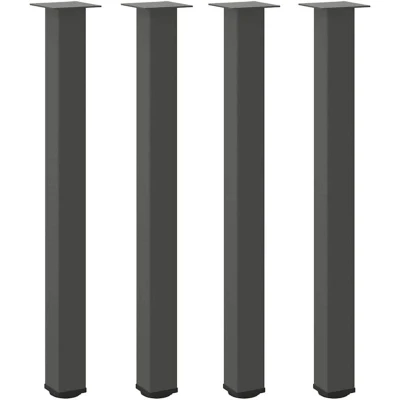 Image of vidaXL Bar Table Legs 4 pcs Anthracite 90 92 cm Steel