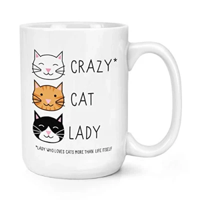 Image of Crazy Cat Lady 15oz Large Cup Mug