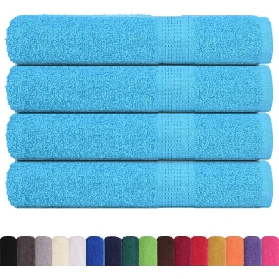 Image of vidaXL Sauna Towels 4 pcs Turquoise 80x200 cm 360 gsm 100% Cotton