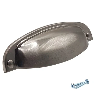Image of M4TEC Cup Kitchen Cabinet Door Handles Cupboards Drawers Bedroom Furniture Pull Handle Brushed Stainless Steel. VD8 Series: 96 mm Pack of 10