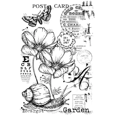 Image of Woodware Francoise Collection Garden Snail Clear Stamp, 6 x 4 inches